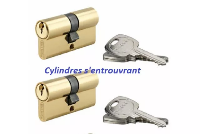 Serie De 2 Cylindres 30/30 Laiton S'entrouvrant