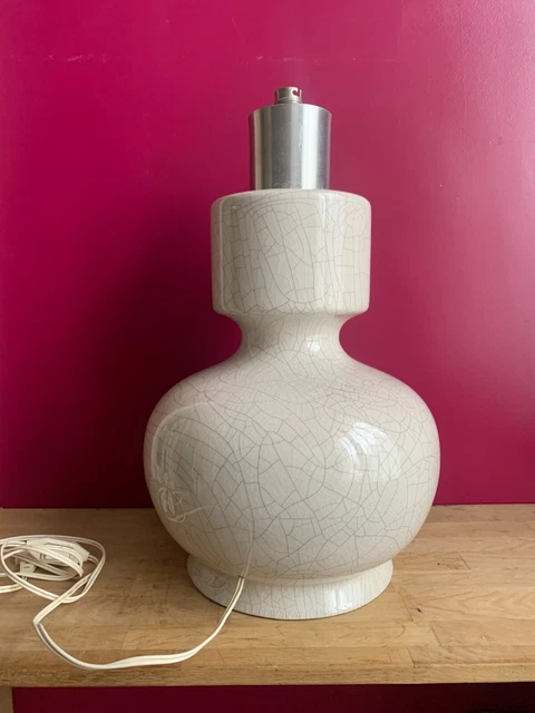 Lampe à poser blanche GIARDINO CRACLEE 40 cm