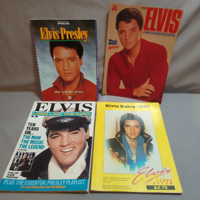 4 Rare Issue About Elvis Presley Elvis Long Live the King Elvis Extra 1987 vgc
