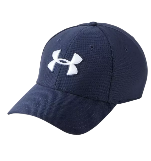 Under Armour Mens UA Blitzing 3.0 Cap Midnight Navy/White Stretch Baseball Hat