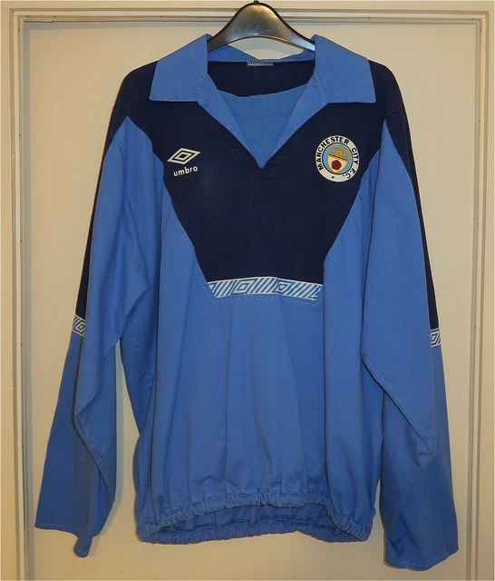 ウェア 1990s umbro Manchester city training top Manchester City 1993-95 Umbro Training Shirt (M) (Good