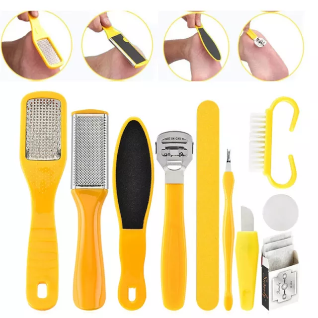Set Per Pedicure 10X File Per Piedi Pelle Dura Piedi Secchi Set Per ☆