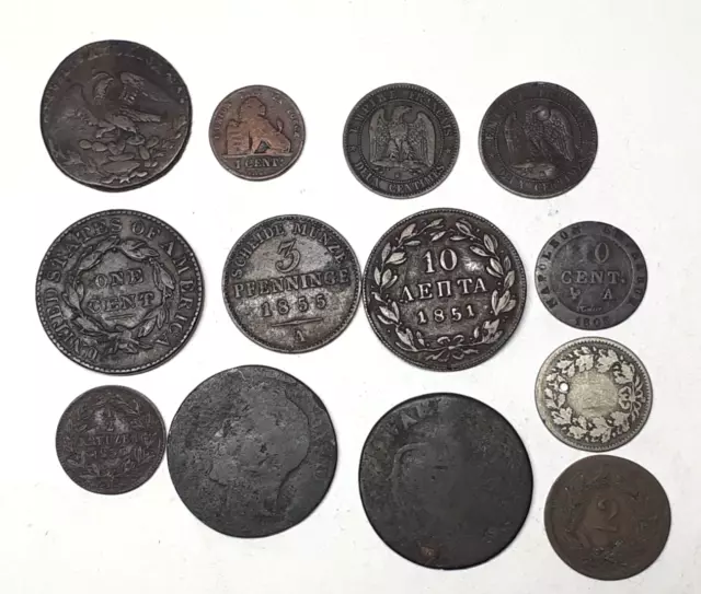 Lot de 13 pièces de monnaie ancienne