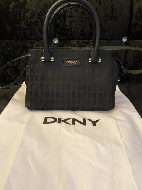 Dkny black best sale vela satchel bag