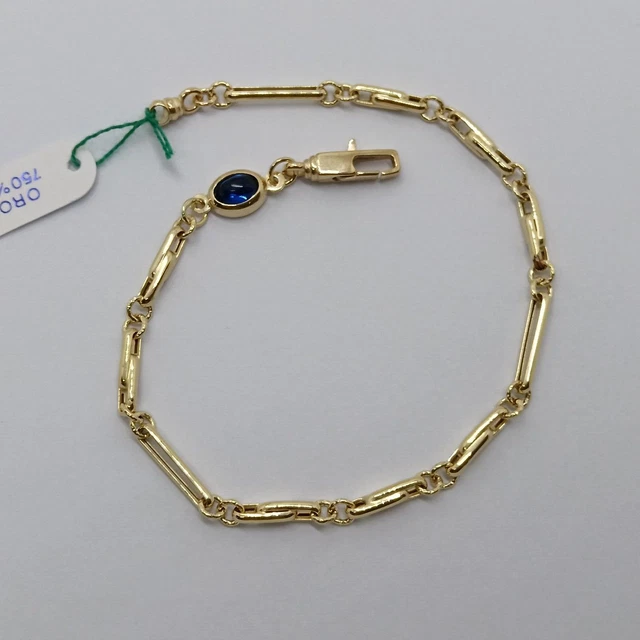 Bracelet Homme Tissé En Or Jaune Et Blanc 18 Carats (750) - 3,5 G, 21,2 Cm, Neuf