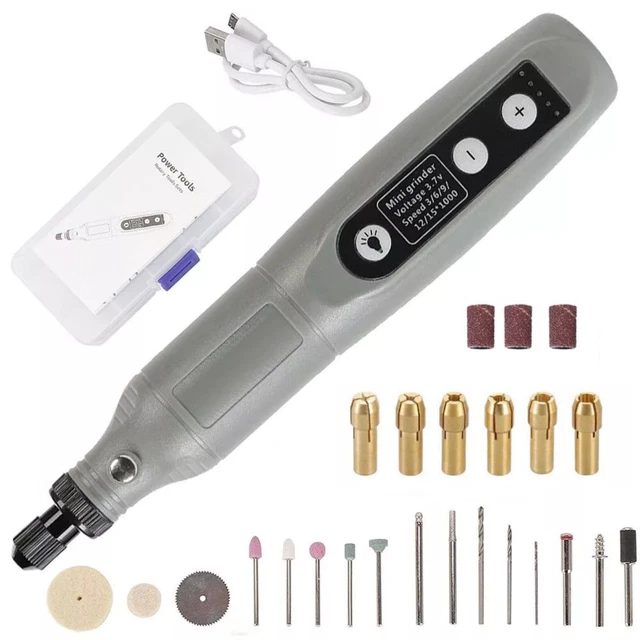 5-SPEED CORDLESS ELECTRIC Mini Grinder Rotary Tool Drill Kit ...