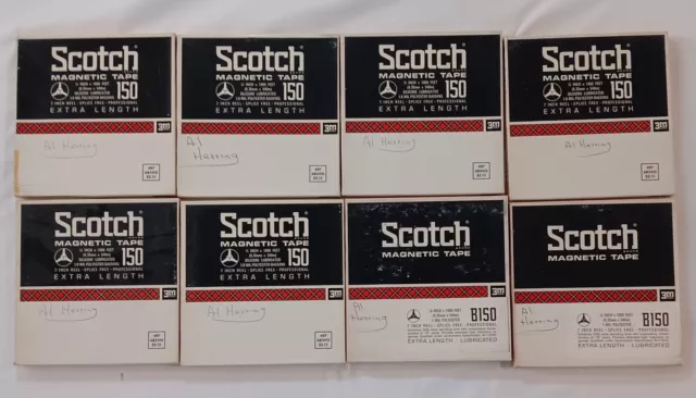 (6) 3M SCOTCH 150  7" Magnetic Tape  Reel to Reel Tape 1/4" x 1800'