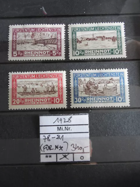 Liechtenstein 1925 - Mi.Nr. 78-81 */MH - (340,- Euro für **) (925)