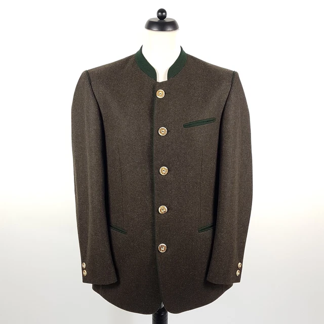 Rofan Janker Herren Gr. 98 Braun Grün Wolle Trachtenjacke Jacke Sakko