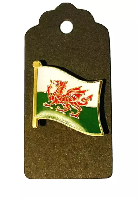 Wales Flag Pin Welsh Red Dragon Cymru Metal UK Lapel Badge Enamel Gift Jewellery