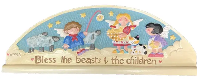 Tomie dePola Bless the Beasts and Children Wood Plaque sign Strega Nona author