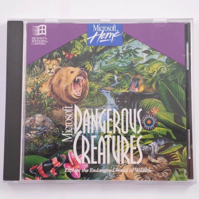 MICROSOFT DANGEROUS CREATURES PC CD-ROM (1994) Interactive Game ...