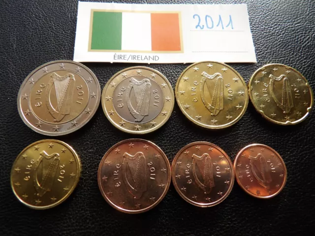 Ireland  2011 year UNC coin set from 1 cent - 2 euro total 8 coins 3,88 euro