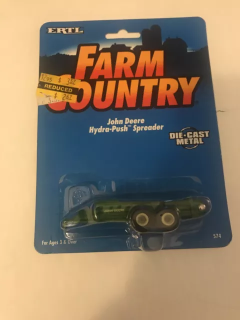 1995 Ertl Farm Country John Deere Hydra-Push Spreader Mib Nip New