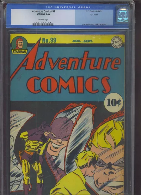 ADVENTURE COMICS #99 CGC VF/NM: 9.0 OW; Simon and Kirby art! D Copy!