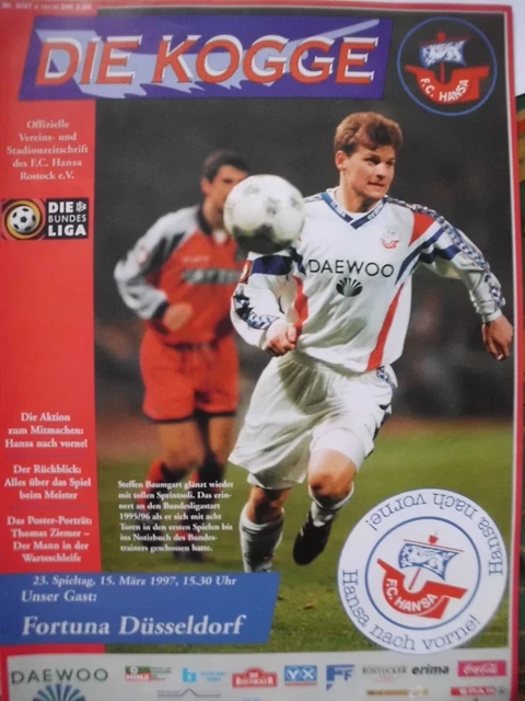 Billet D'entrée Bundesliga - Hansa Rostock Vs Fortuna Düsseldorf - Saison 1996/97