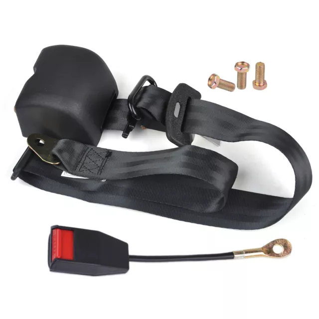 3Point Retractable Safety Seat Belt Lap Strap Security Auto Car Truck Adjustable 2