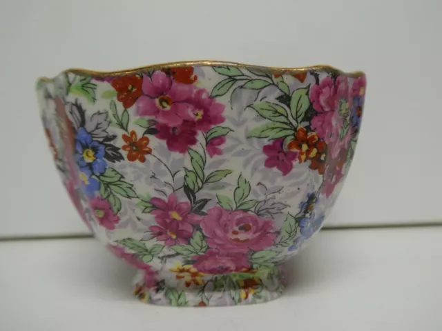 Lord Nelson Ware Bcm Chintz Floral All Over Sugar Bowl  Art Deco