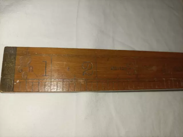 Wooden Yard Stick Vintage J Rabone & Sons No 1138 Ruler Measure King George VI