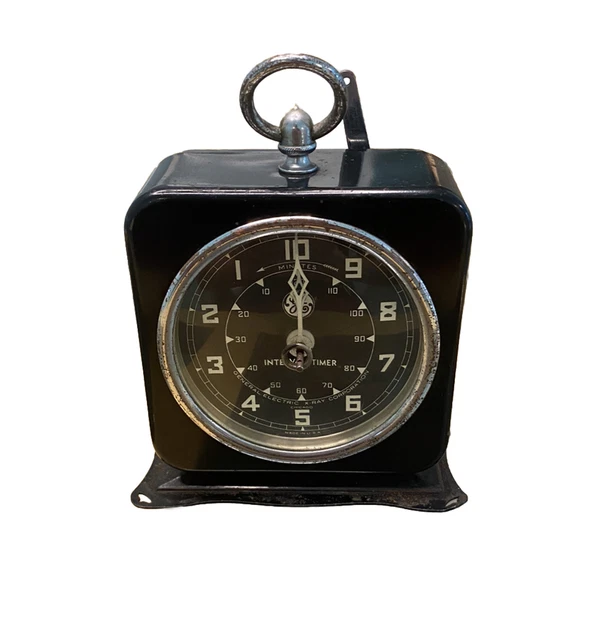 Vtg GE Medical X-ray Interval Timer Wind Up Radiology Darkroom Clock Working (A)