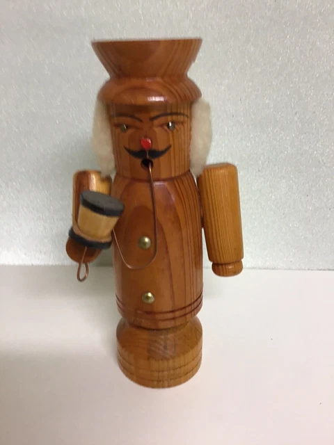 altes DDR Räuchermännchen UNGENUTZT Gedrechselt 20cm Sammler Retro Erzgebirge