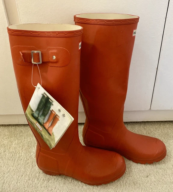 NEW HUNTER Tall Original RAIN Waterproof BOOTS Military Red Size 7