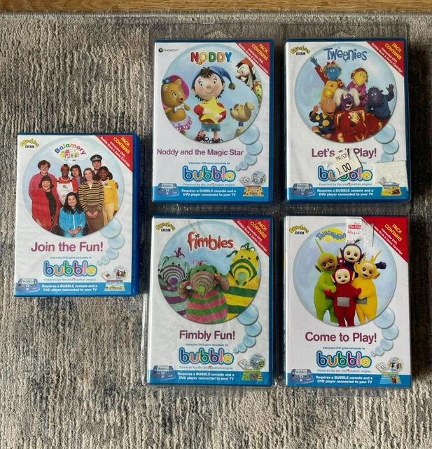 BUBBLE INTERACTIVE DVD, Game, Book (Balamory Teletubbies Noddy Fimbles