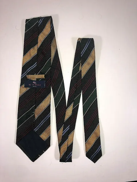 luxueuse cravate en soie multicolore ETRO milano neuve