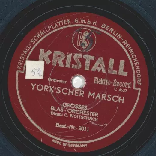 Großes Blasorchester , Carl Woitschach - Yorkscher Marsch / Alter Präsentiermars