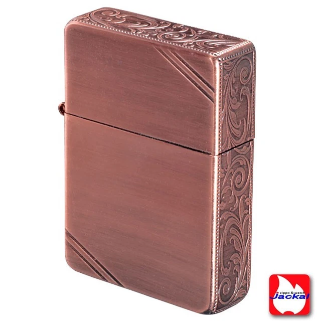 Zippo 1935 Replica Arabesque 3 Sided Processing Copper Antique Oil Lighter NEW 3