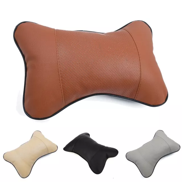 Cuir Tête Cou REPOS COUSSIN OREILLER auto siège appui-tête mousse mémoire