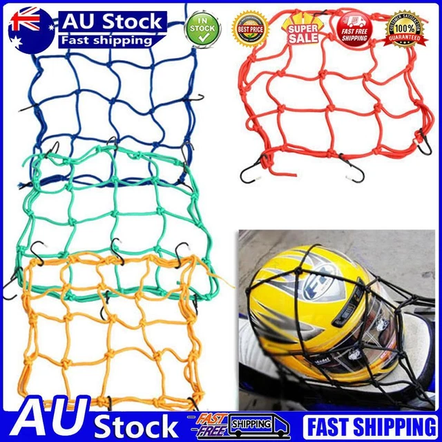30*30cm Motorcycle 6 Hooks Hold Down Fuel Tank Luggage Net Mesh Web Bungee