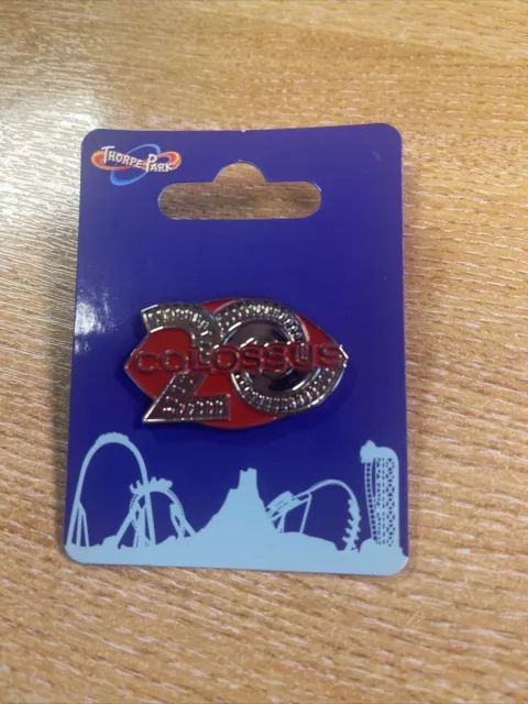 Thorpe Park  Colossus 20th Pin Badge 2022 Merlin