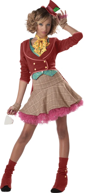IL CAPPELLAIO MATTO Adolescente Bambina Costume Frac Giacca