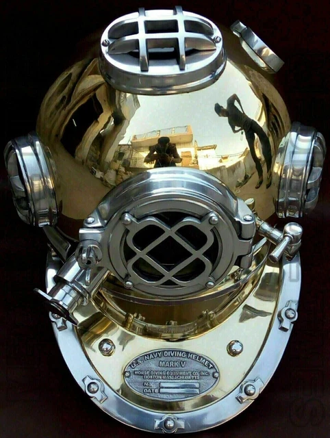 Casque De Plongée Décoratif – Cuivre/chrome, 45,7 Cm, Pour Bateau Ou Déco