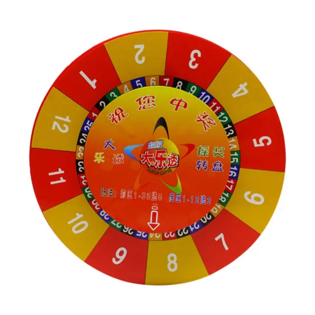Lottery Turntable Props Game Roulette Wheel for Events Drinking Family