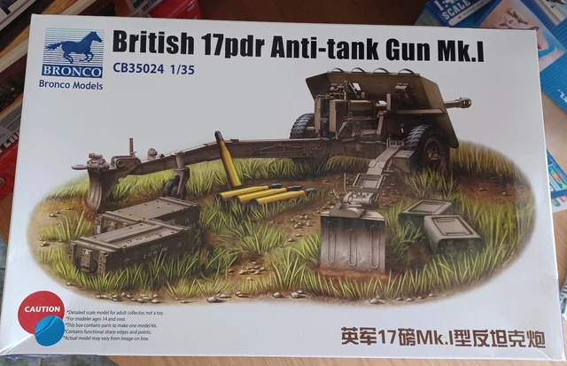1:35 BRONCO CB 35024 British 17pdr Anti-Tank Gun Mk.I sehr selten EUR ...