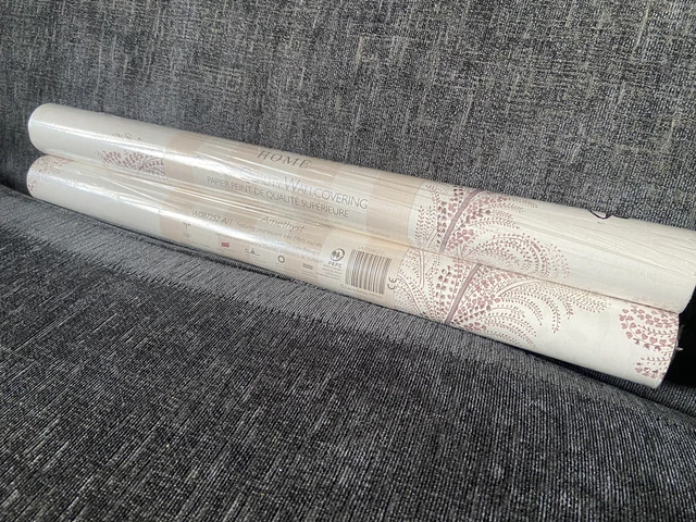 2 x rolls Laura Ashley Swansbrook Amethyst Wallpaper Same Batch 10m x 53cm each