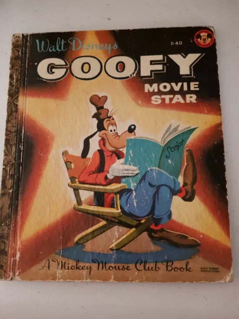 Little Golden Book - Walt Disney's Goofy Movie Star Mickey Mouse Club 1961 HC