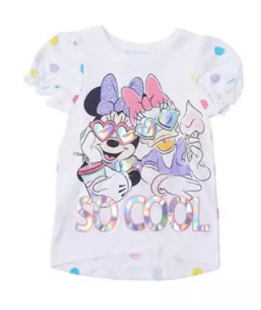 DISNEY Minnie Mouse: Hermoso Estampado Camiseta,2/3,3 /4,4 /5,5 /6,7 / 8 ,Nueva