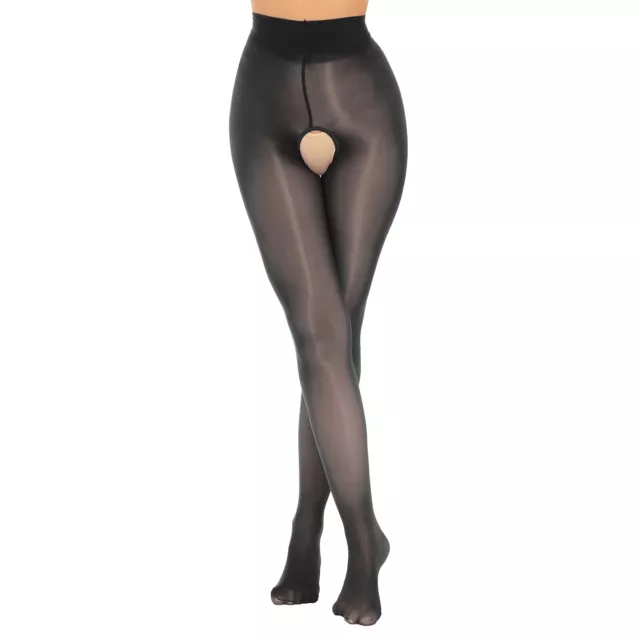 Womans Glossy Sexy Sheer Hollow Out Tights Pantyhose Thigh High Stockings Pants
