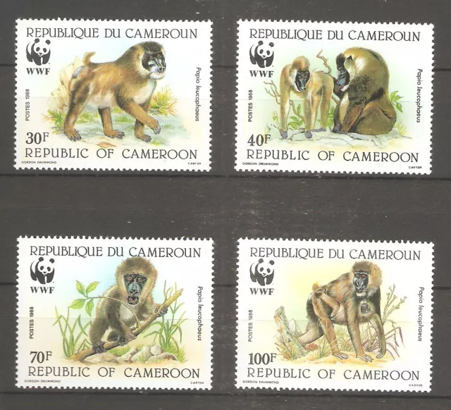 Affen WWF 1988 Kamerun 1155/1158 postfrisch