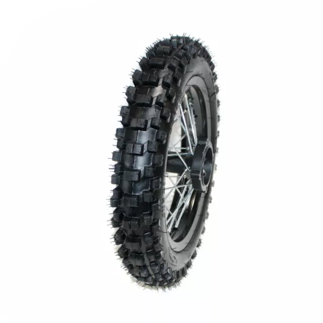 BLACK 15mm Axle 3.00 - 12 12" Inch Rear Wheel Rim + Tyre Tire PIT PRO Dirt Bike 3