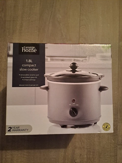 1.8L SLOW COOKER By George At Asda BNWOB 10.00 PicClick UK
