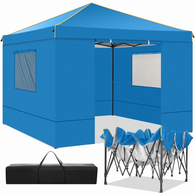Pavillon 3x3m Wasserdicht Gartenzelt Faltpavillon Partyzelt Markt Popup Faltbar