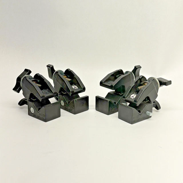 Lot Of 4 Nice Manfrotto 035 Super Clamps Superclamps Camera Rigging Clamps