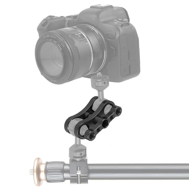 Tripod Butterfly Clip Clamp 1inch Ball Joint Arm 1/4 3/8 Mount for Cameras V1R5 2