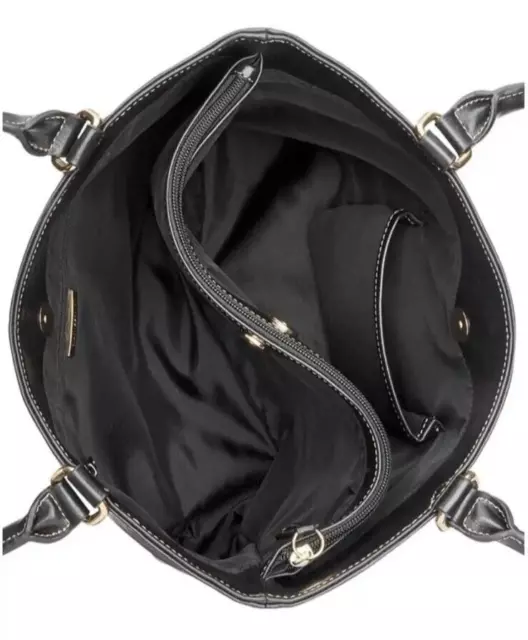 Giani Bernini | Turn-Lock Glazed Black Tote 3