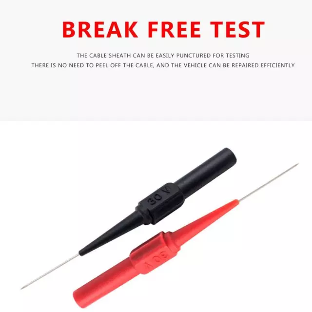 2pcs Insulation Piercing Needle Non-destructive Multimeter Probes Tester #F 3