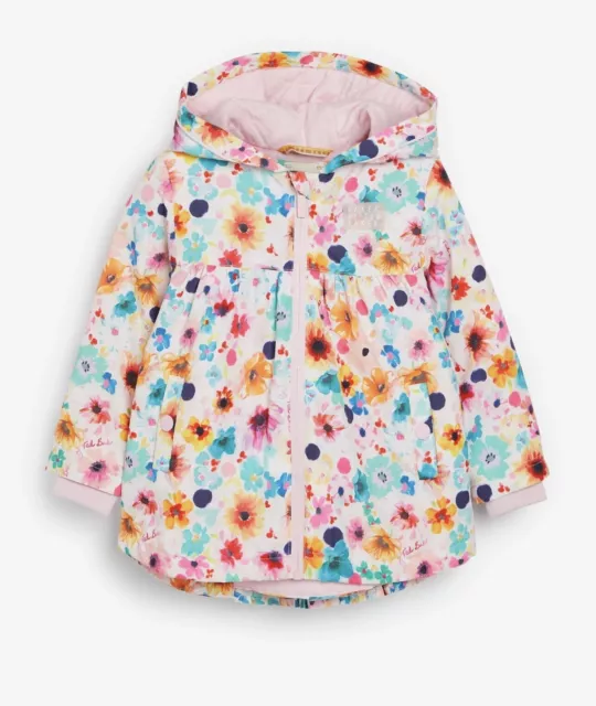 BNWT Baby Girls Ted Baker Mac Jacket Floral Printed Rain Coat Age 0-3 Months